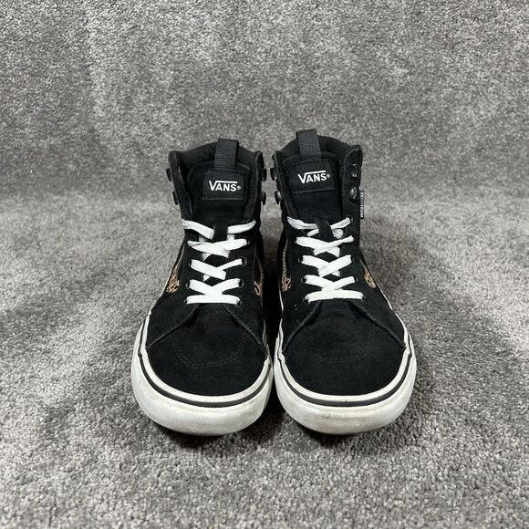 Vans Filmore Hi Vangaurd Missy Youth Size 6 Cheetah Black Skate Shoes Used - Picture 3 of 11